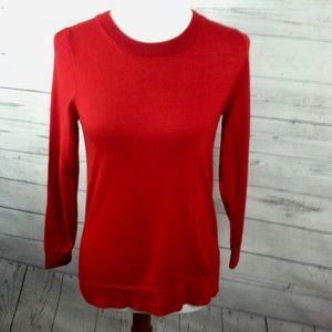 Women's J. Crew Pullover Red Crewneck Sweater